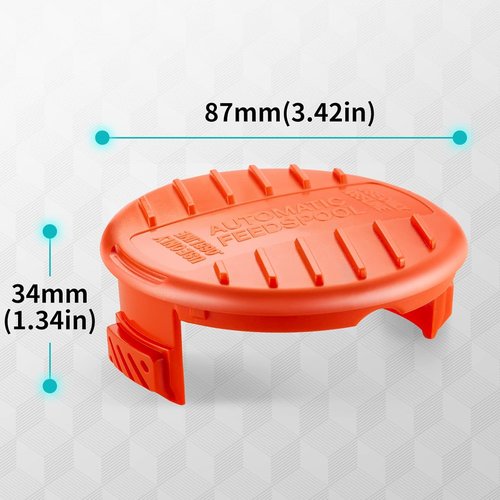 BLACK+DECKER Trimmer Line Cap & Spring - Replacement Spool Cap Covers for AFS Trimmer (RC100P) | 4 Pack