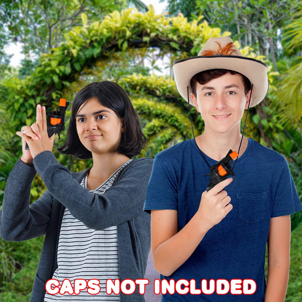 ArtCreativity Cap Gun Revolver Toy for Kids - Set of 2 Toy Cap Guns with Safe Shooter Design, Classic Pistol Toys for Boys and Girls Ages 4+