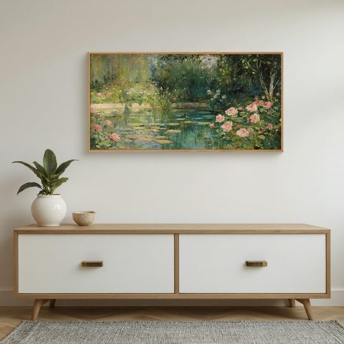 FWIEXA Monet Floral Canvas Wall Art Set - Impressionist Botanical Garden Decor | 20x40 Inches for Living Room & Bedroom