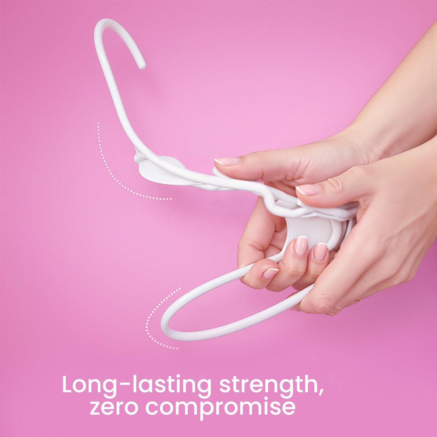 Utopia Home Plastic Hangers 100 Pack - Perfect Space Saving Clothes Hanger - Durable and Strong - Perfect Closet Organizers with Shoulder Grooves (White)