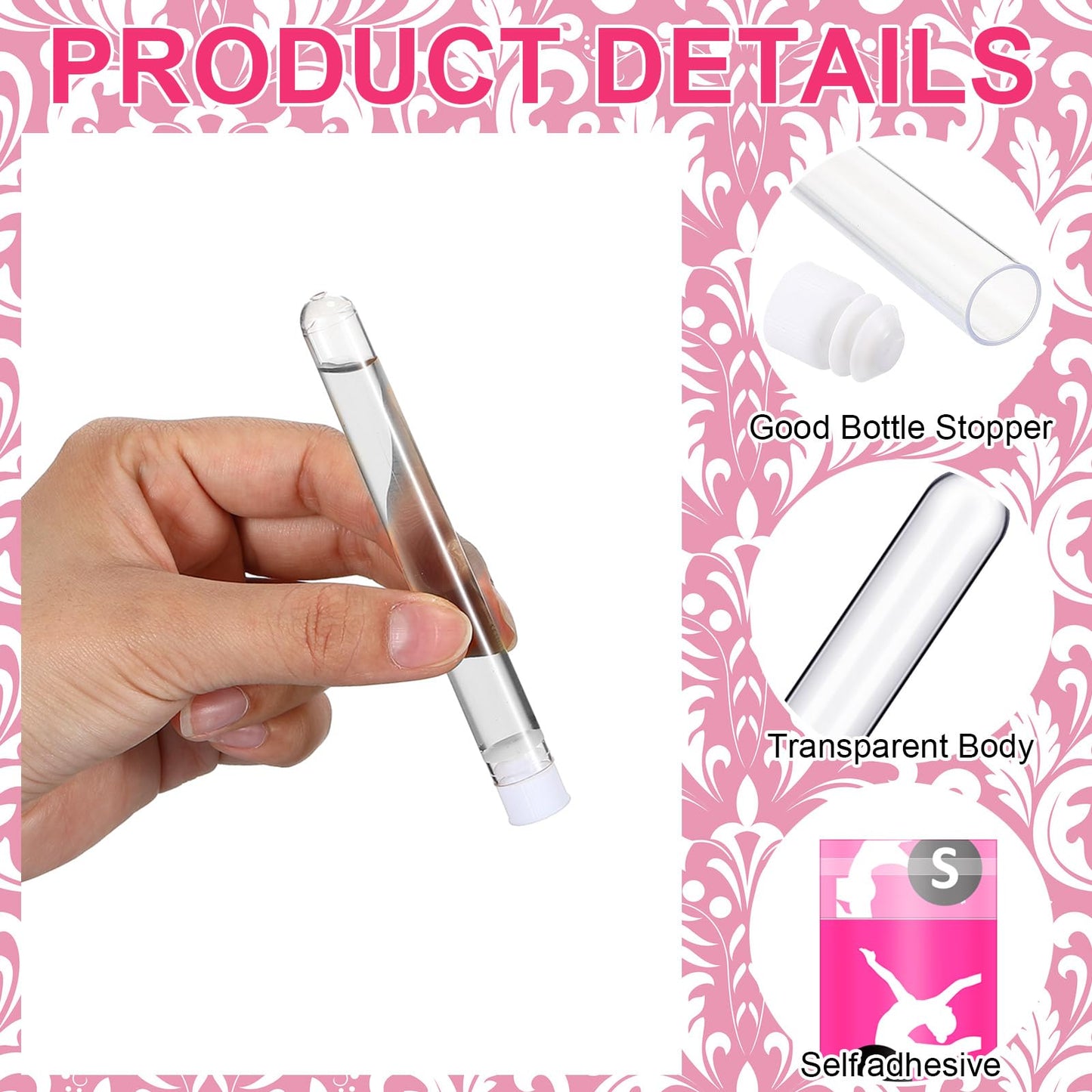 Suclain 50 Pcs Travel Tube Set Includes 0.4 oz Tubes for Women, Foldable Silicone, Reusable Wrappers for Outdoor Sports