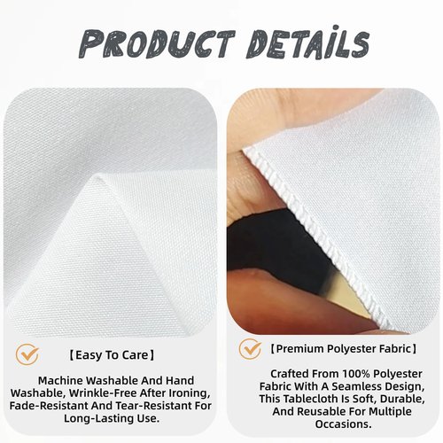 FINDYOU 6 Pack White Tablecloth Rectangle Table Cloths for 6 Foot Rectangle Tables 60 X 102 Inch Table Covers Washable Polyester Tablecloth for Weddings, Parties, Banquet, and Daily Use