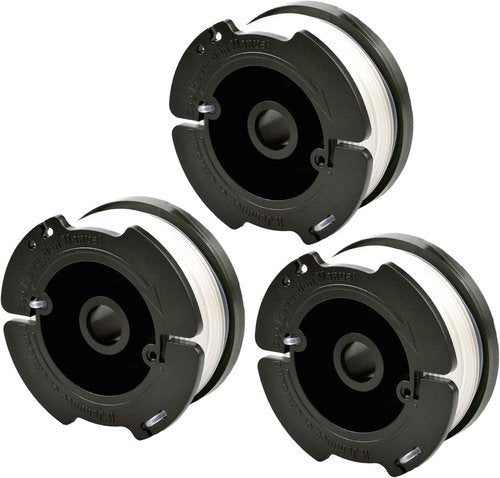 Black+Decker AF-100 Weed Eater Replacement Spool - 3-Pack .065 Autofeed Trimmer Line, 30ft
