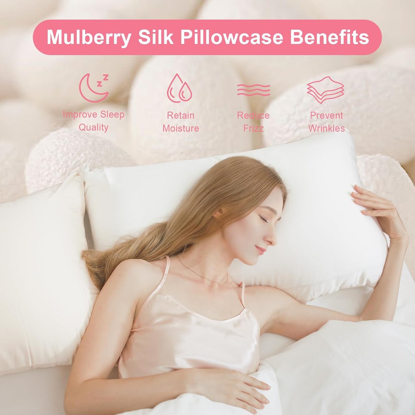 Skiennix 100% Silk Pillowcase Set - Luxurious 23 Momme Grade 6A+ Mulberry Silk | Navy Blue, King 20×36