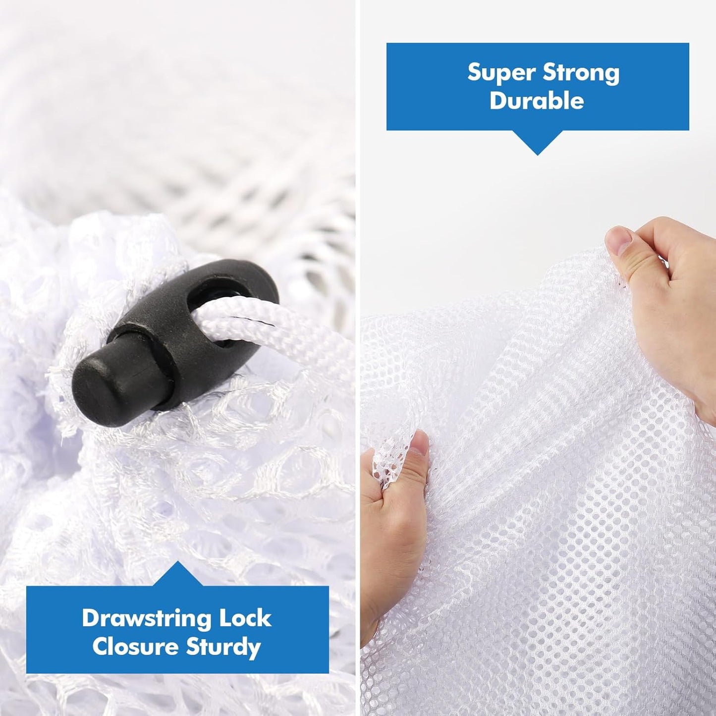 Skiennix Jumbo Mesh Laundry Bags - 3Pcs Wash Bags for Delicates, Bed Linen & Toys | 28 x 26 Inches
