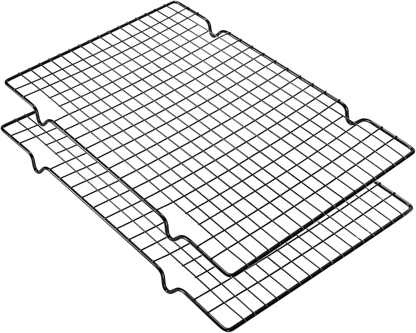 VNIMTI Cooling Rack Set - Oven Safe Cookie Cooling Wire Racks for Baking & Grilling | 16" x 10" Grids