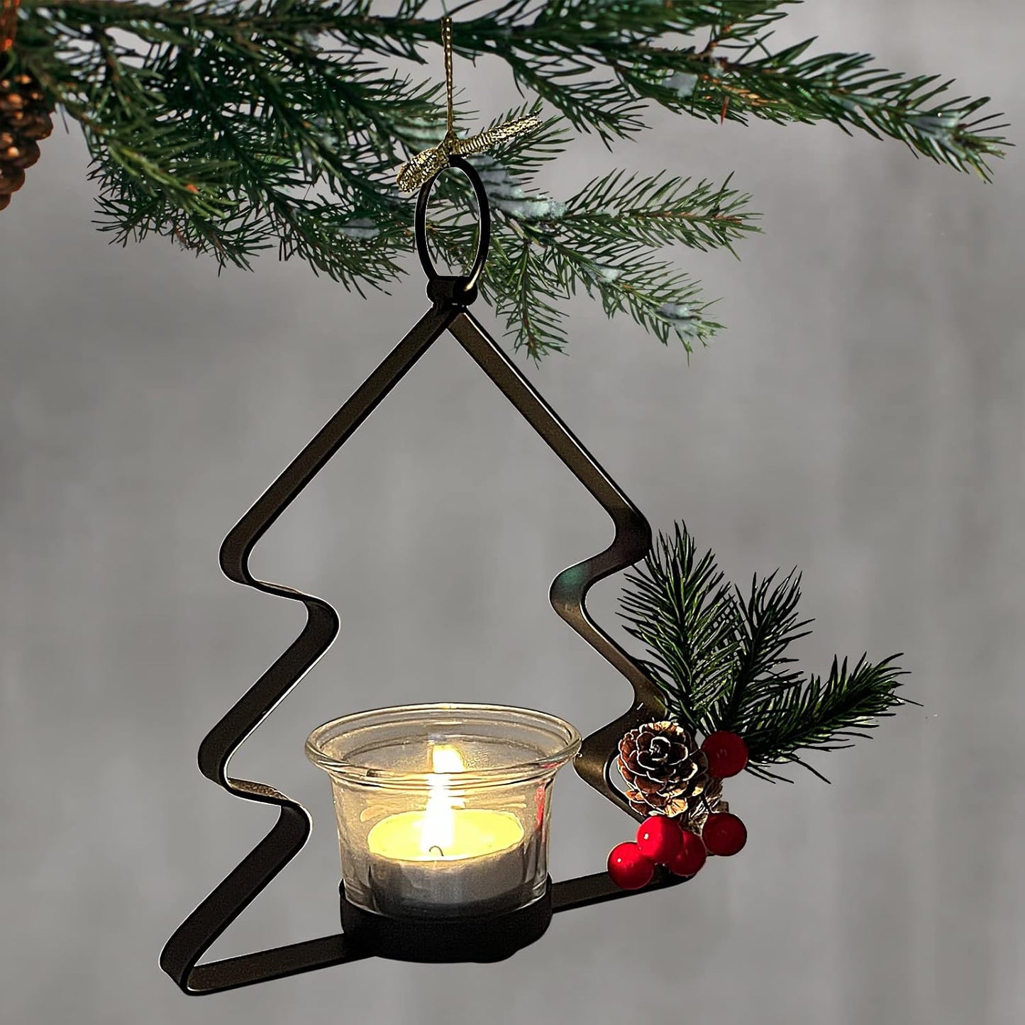 SHMILMH Glass Tealight Candle Holders - Set of 4 Black Votive Holders for Elegant Wall Decor