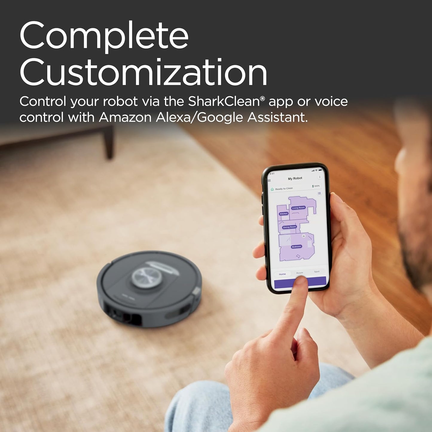 Shark PowerDetect Self-Empty Robot Vacuum - NeverStuck Technology for Deep Cleaning Carpets & Hard Floors | XL 60-Day Capacity, Black