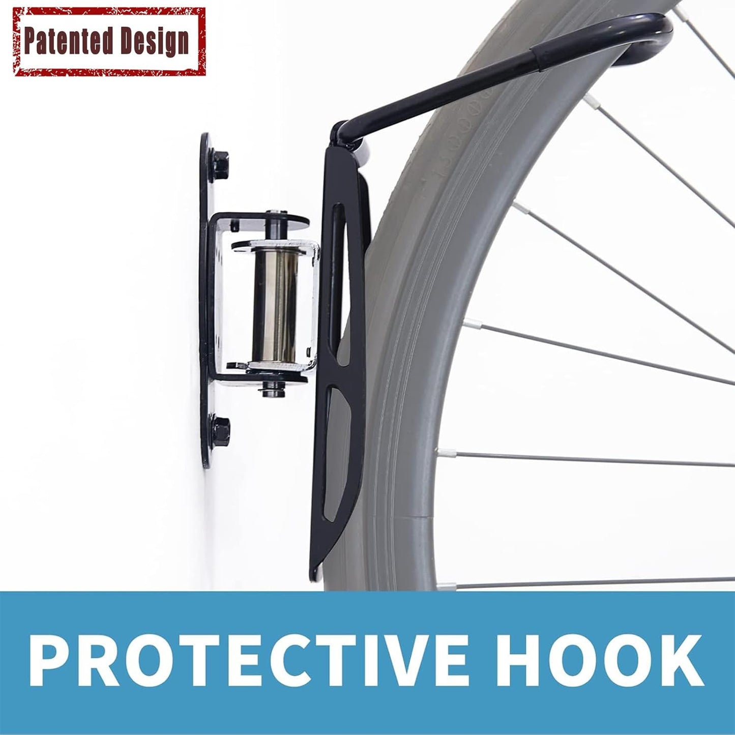 Ultrawall Bike Rack - Vertical Wall Mount Storage for Indoor Bicycles | 2-Pack Swivel Design