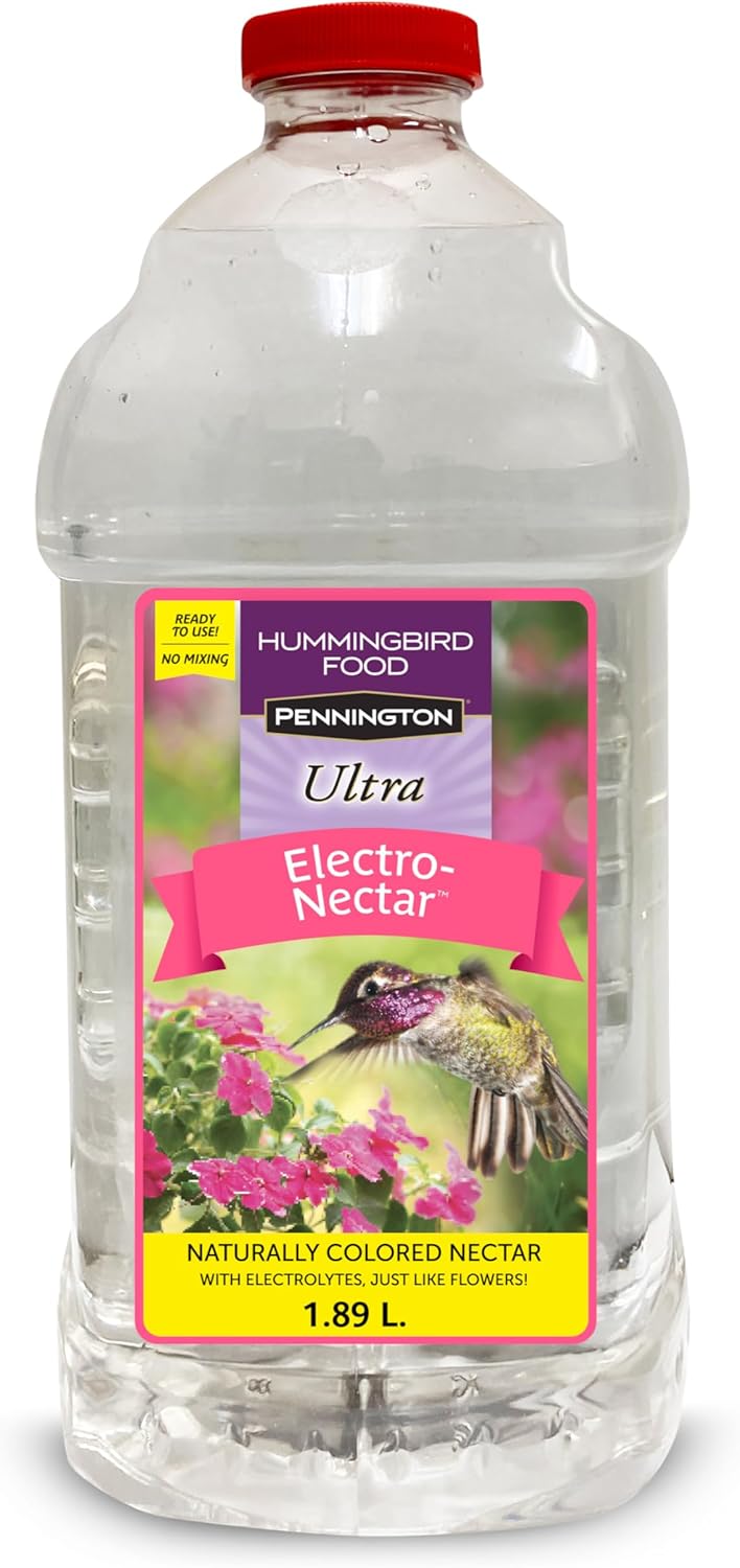 Pennington Hummingbird Nectar - Ready to Use, Naturally Colored with Electrolytes | 64 oz Bottle