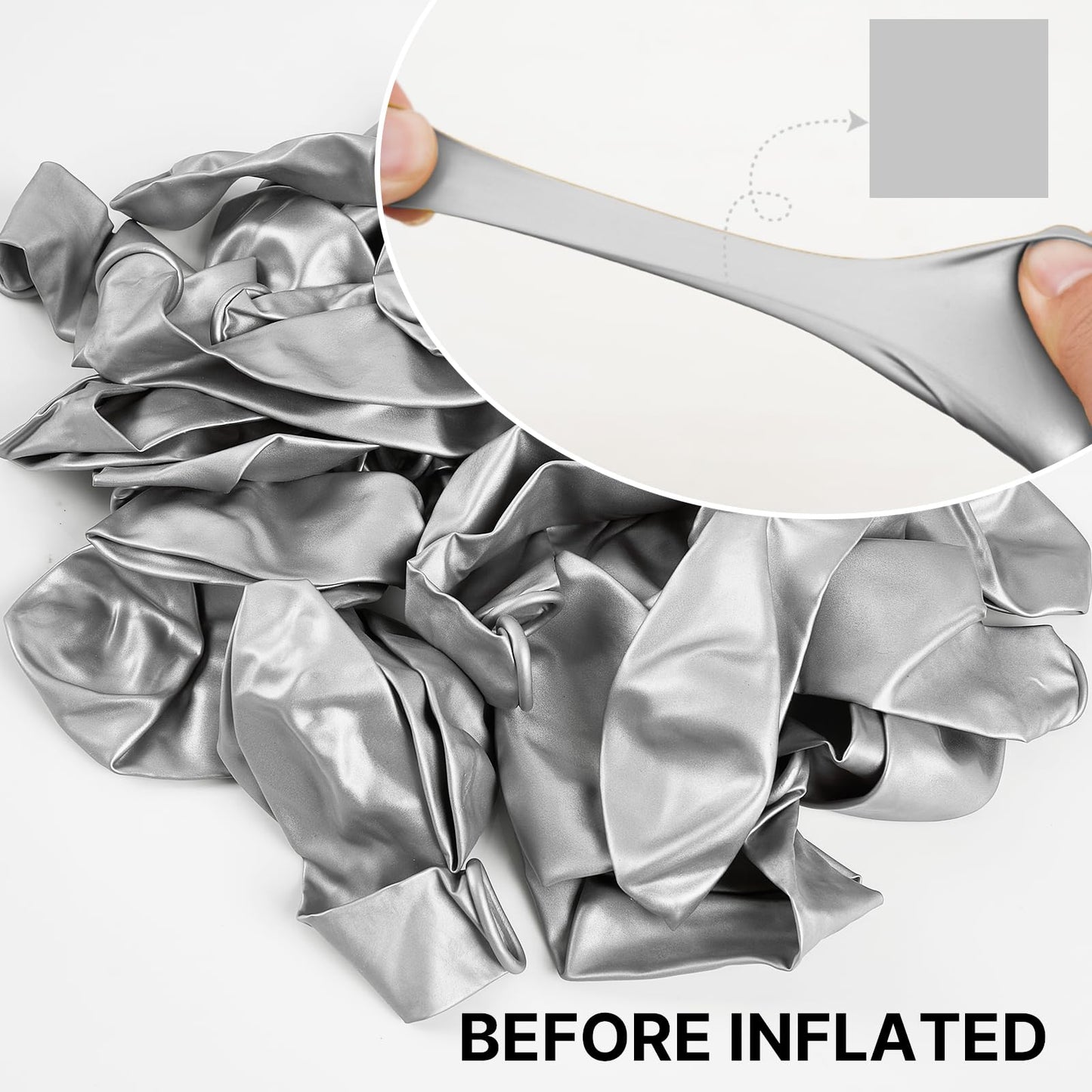 PartyWoo Silver Balloons 140 pcs Different Sizes of 18 12 10 5 Inch Silver Balloon Arch Kit Garland for Birthday Graduation Bachelorette Engagement Bridal Shower Wedding Party Decorations Silver-G102