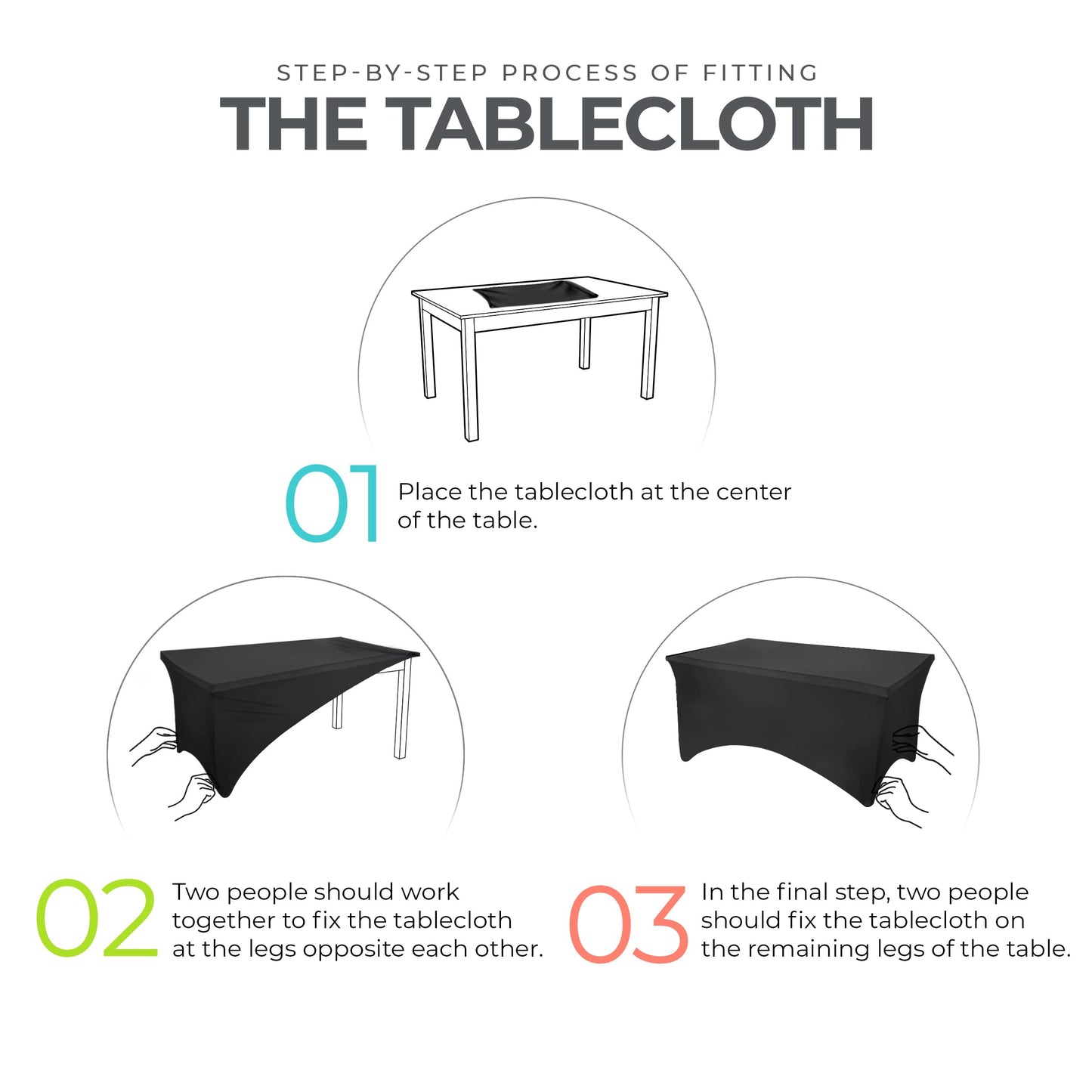 Utopia Kitchen Spandex Tablecloth 2 Pack [8FT, Purple] Tight, Fitted, Washable and Wrinkle Resistant Stretch Table Cloth Rectangle Cover for Trade Show, Weddings & Parties [96Lx30Wx30H Inch]