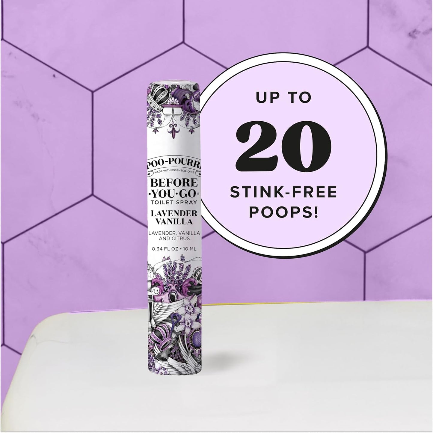 Poo-Pourri Toilet Spray | Travel Essentials Variety Pack - 5 Scents, TSA Approved, 0.34 Fl Oz Each