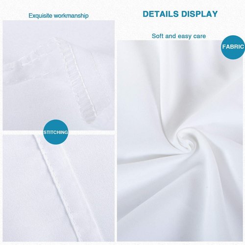 FLXXIE King Pillow Cases - Soft Microfiber Covers, Wrinkle & Stain Resistant, 20x36, White - Set of 2