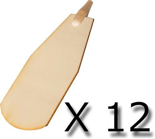 BRUBAKER Replacement Fan Blades Kit - Natural Brown - Fits 18" & 24" Pyramid Fans - 12 Blades