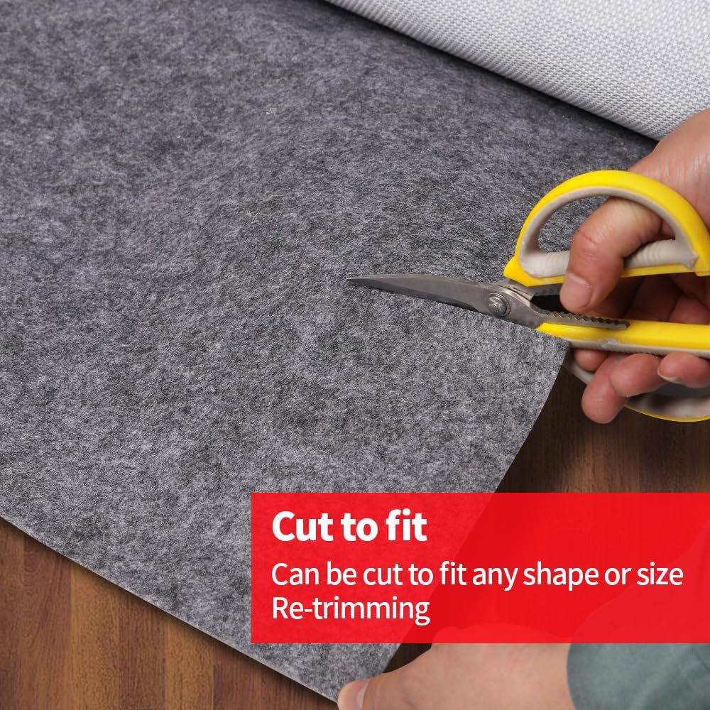 Skiennix Waterproof Rug Pad - Non-Slip Design for Hardwood Floors | 1/4 Inch Thick, Round Shape