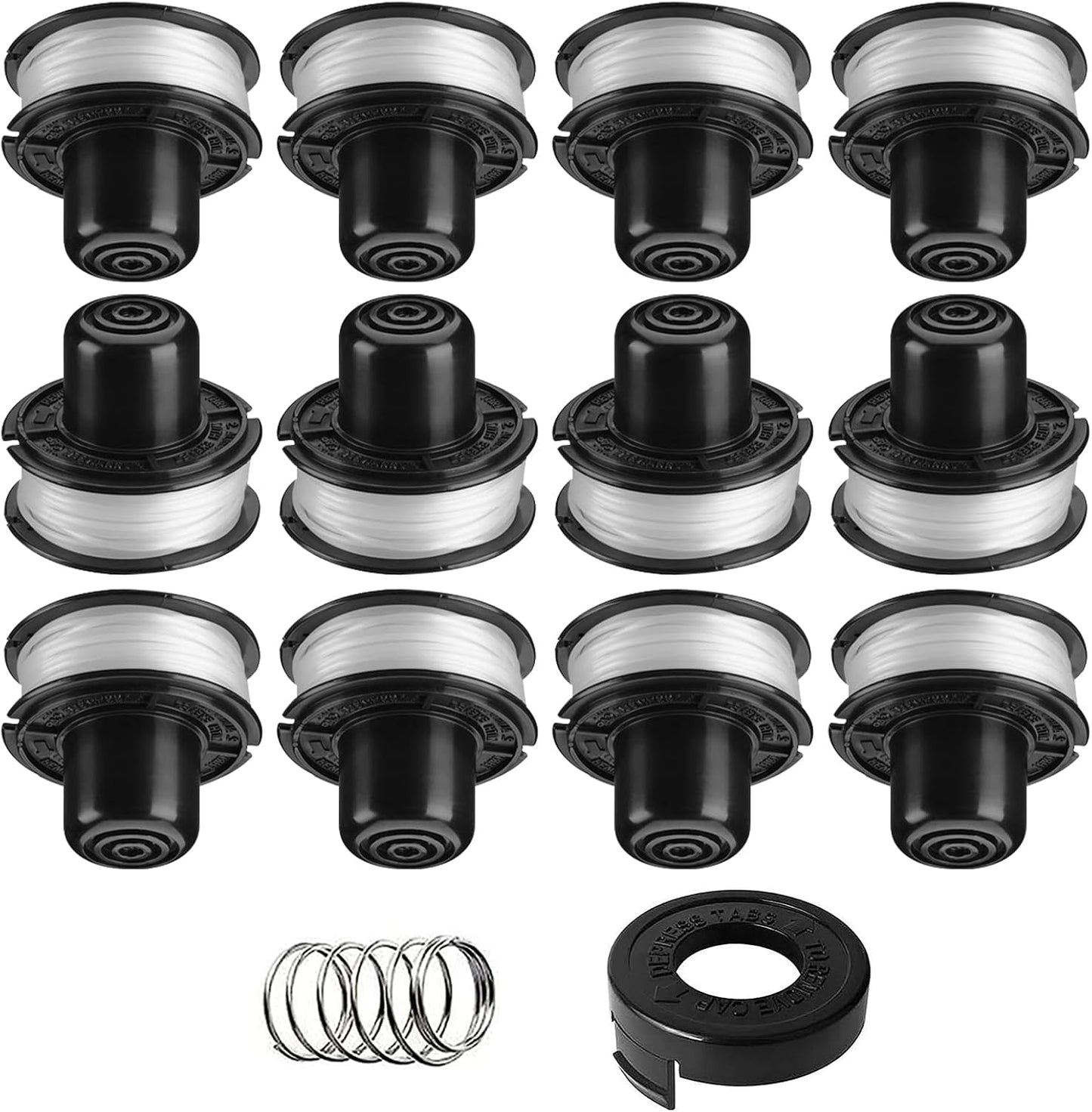 RS-136 Replacement String Trimmer Spool Line - 20ft, 0.065" for Black + Decker CST800, GE600, ST1000 | 14-Pack