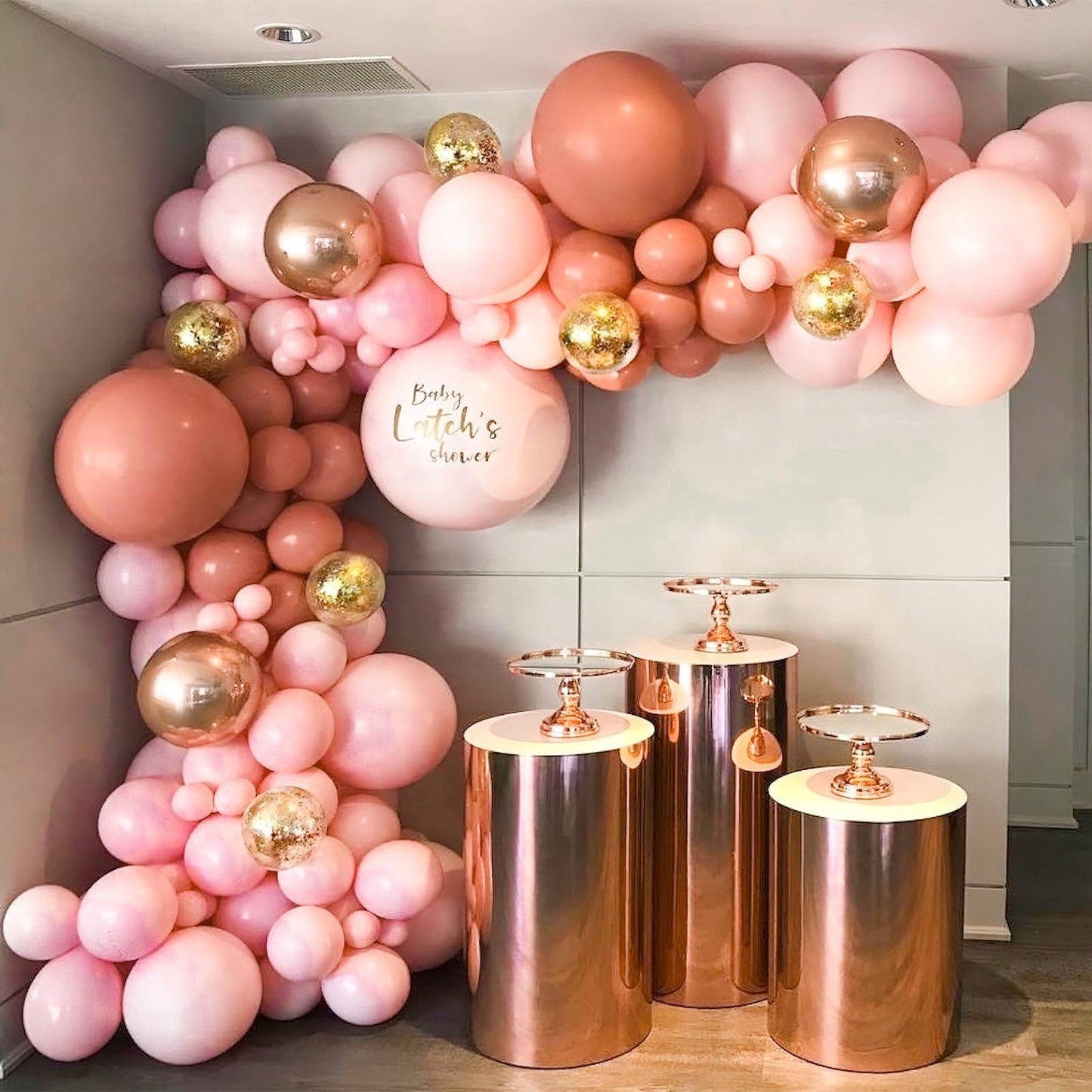 PartyWoo Dusty Pink Balloons 140pcs Different Sizes of 18 12 10 5 Inch Blush Pink Dusty Rose Boho Netural Balloon Arch Kit Garland for Baby Shower Princess Girl Birthday Party Decorations Pink-F01