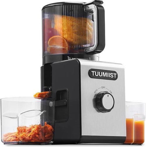 Cold Press Juicer Machine - 6.5” Large Feed Chute Masticating Extractor for Whole Fruits & Vegetables
