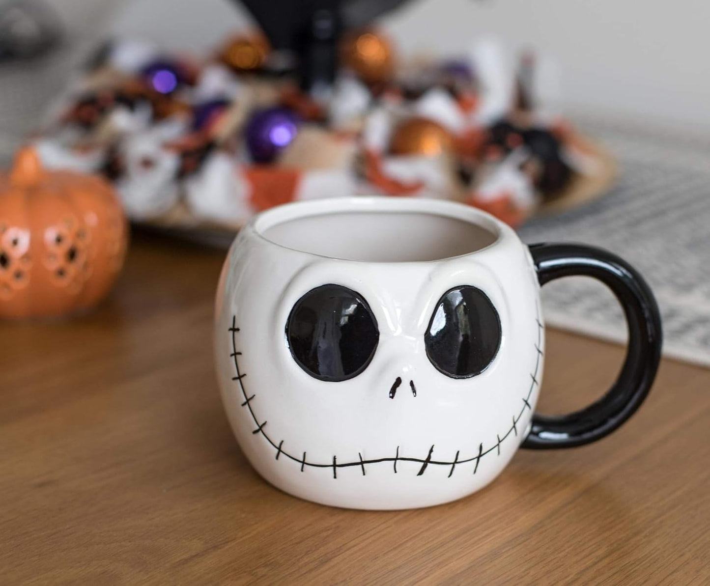 Nightmare Before Christmas Jack Skellington 20-Ounce Coffee Mug - Oversized Ceramic Drinkware for Hot & Cold Beverages