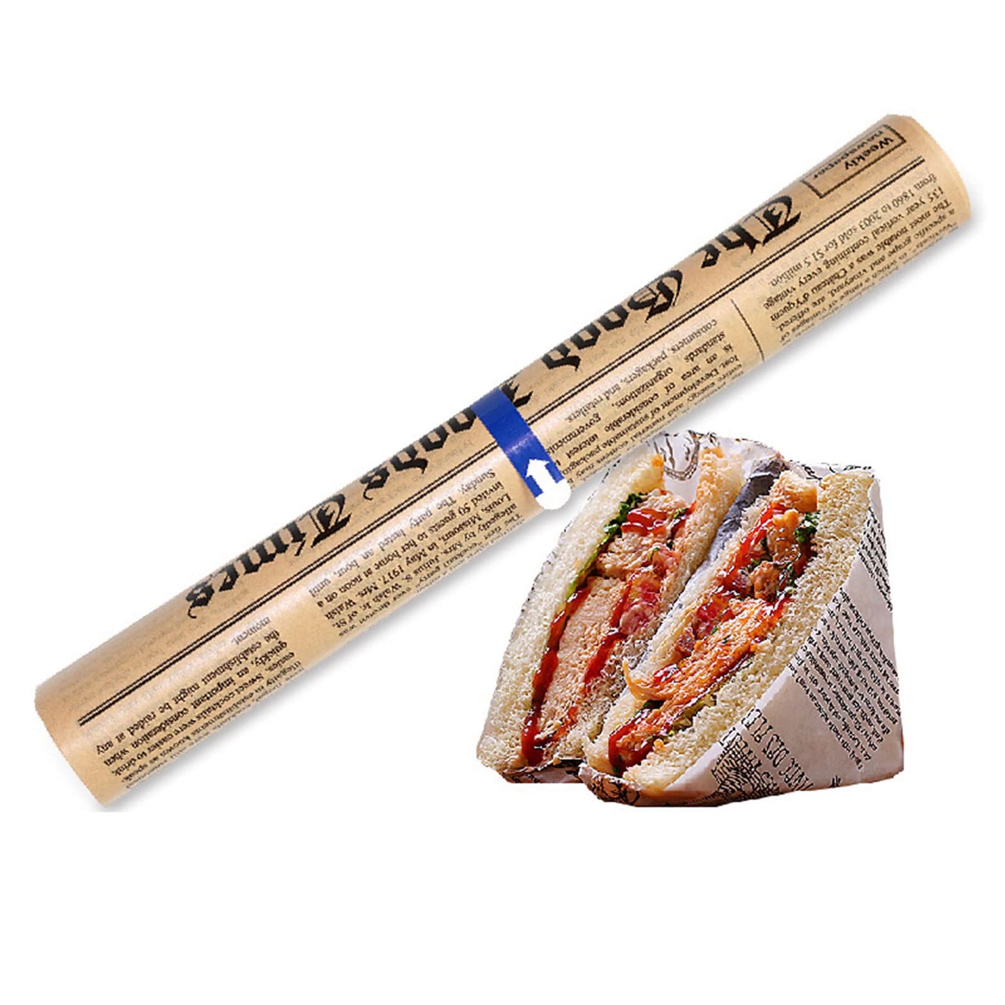 Ochine Parchment Baking Paper Roll, Parchment Paper Roll, Waterproof and Greaseproof Baking Paper, Non-Stick Baking Paper Roll for Baking, Cooking, Grilling, Air Fryer and Steaming