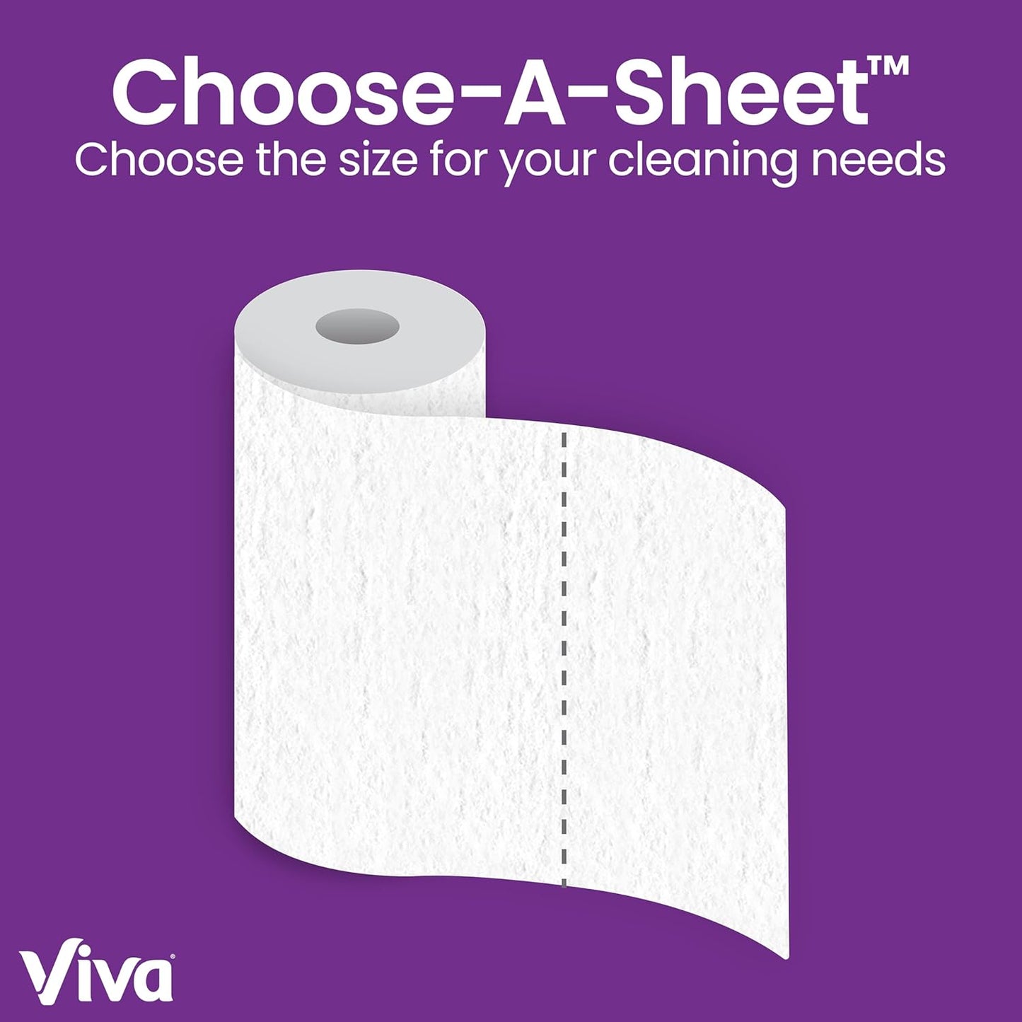 Viva Signature Cloth Paper Towels - Choose-A-Sheet, 3 Double Rolls, 86 Sheets Each | Versatile & Durable