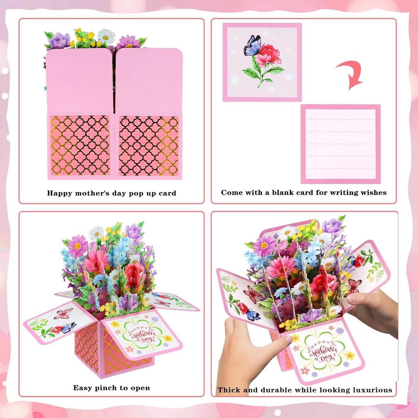 WhatSign Birthday Pop Up Cards - 3D Pop-Up Cards with Envelope Birthday Gifts for Women Mom Daughter Grandma Sister Friends