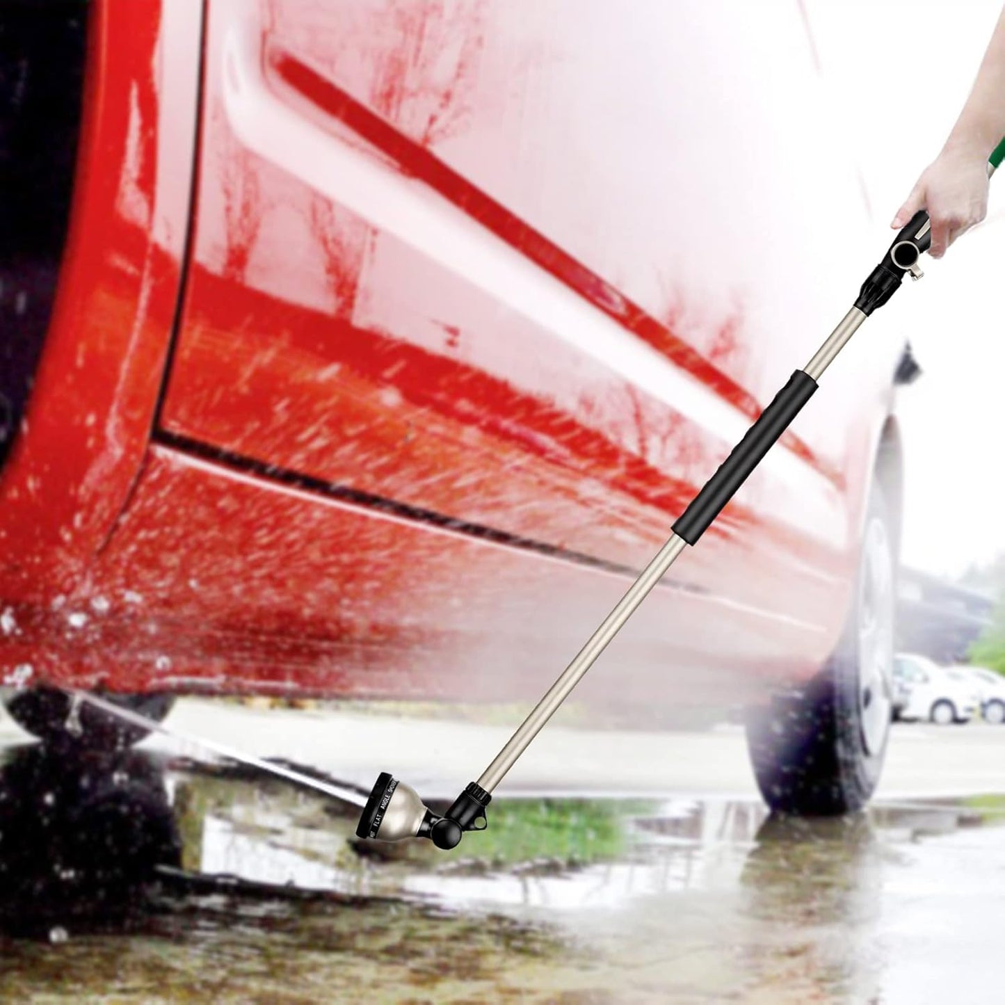 RESTMO 36” Watering Wand - Heavy Duty Metal Hose Wand with 180° Swivel Head & 10 Spray Patterns