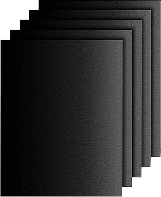 Skiennix Heavy-Duty Teflon Oven Liners - 5 Pack Reusable BBQ Grill Mats for Gas & Electric Ovens