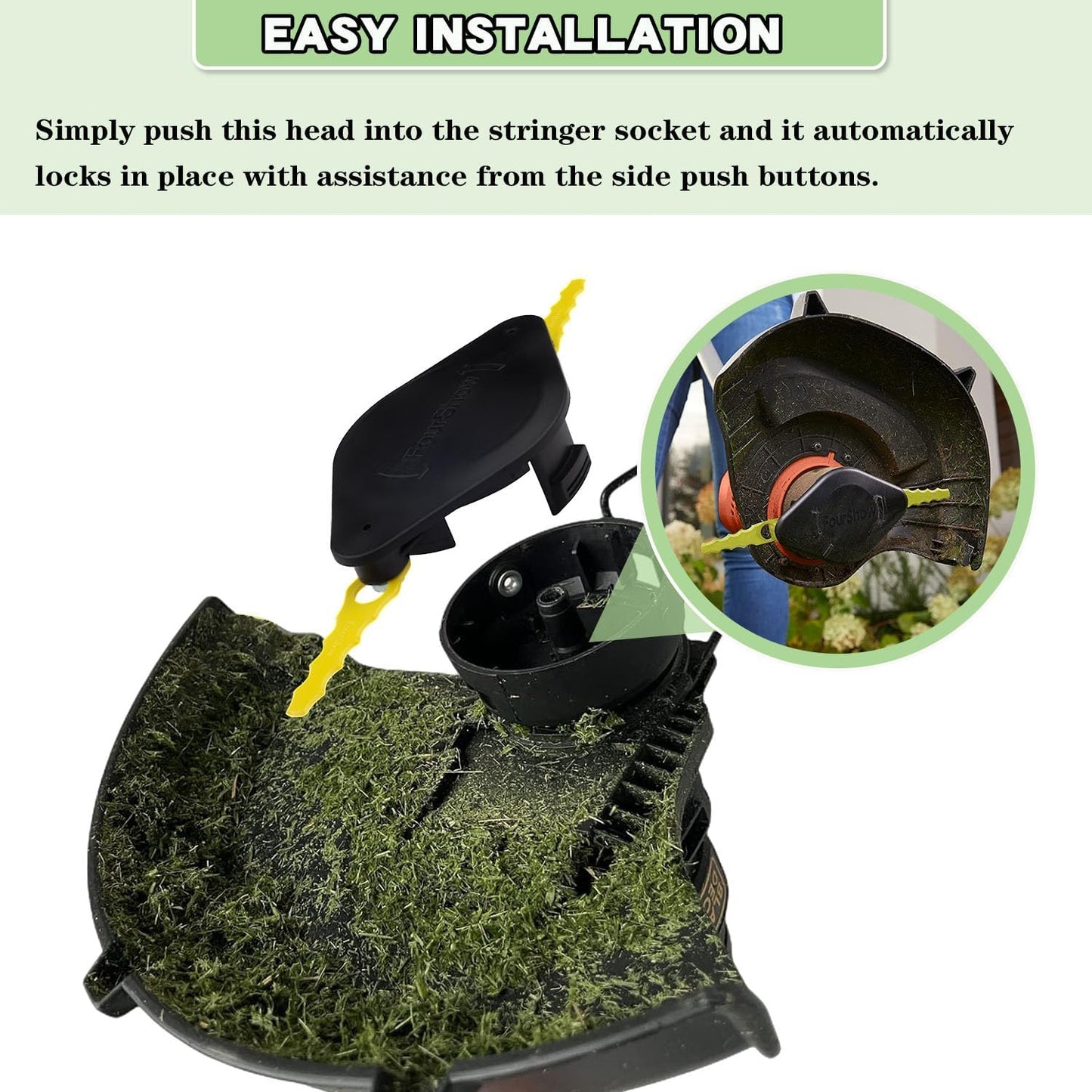 Upgrade Quickload AF-100 Spool Replacement Blades Head - 20 Spare Blades for Black Decker Trimmers | Compatible with GH900, GH600, LST522, LCC140