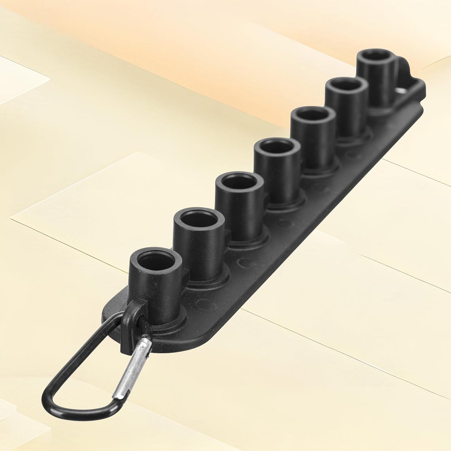 Tool Daily 15 Degree Yellow Pressure Washer Nozzle Tips - 7 Pack with Nozzle Holder | 1/4 Inch Quick Connect, 4000 PSI