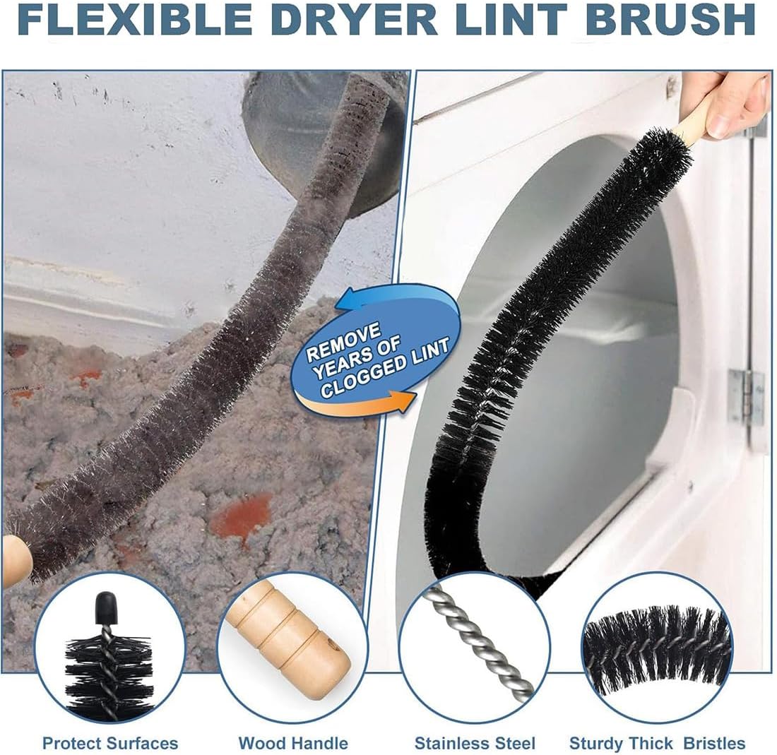 Upgraded Dryer Vacuum Hose Attachment by [Brand Name] - Universal Vent Cleaner Kit for Deep Cleaning Ducts & Lint Removal