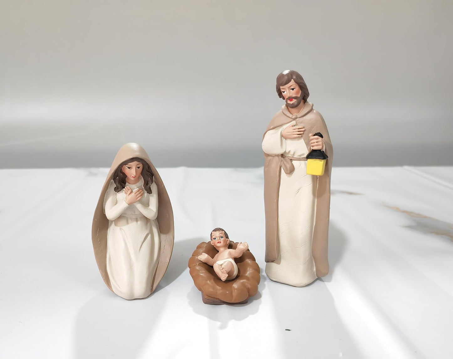 Miniature Holy Family Nativity Figurine - 2.56 Inch Tabletop Christmas Decoration