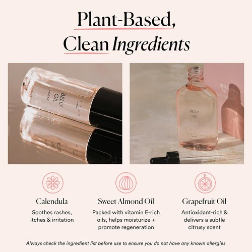 HATCH Belly Oil - Pregnancy & Postpartum Skincare for Stretch Marks | Quick-Drying & Soothing, 6.7 Fl Oz