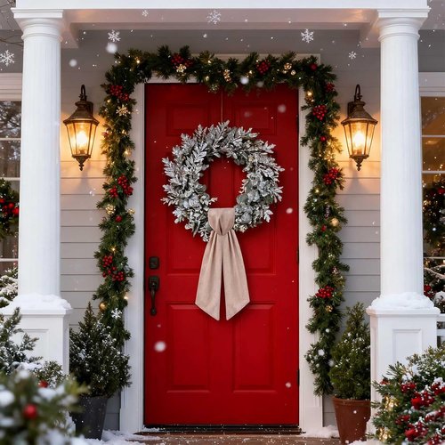 Brulap Wreath Sash - 2 Pack 55 Inch Ribbon for Wedding, Baby Shower & Christmas Decor