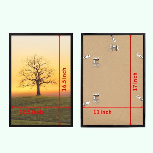 11x17 Black Picture Frame by [Brand Name] - Shatter Resistant Plexiglass for Wall Display | Sturdy & Stylish Gift
