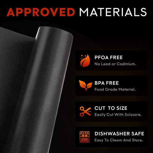 Grill Magic Non-Stick Oven Liners Set | 3-Pack Heavy Duty, Heat Resistant Fiberglass Mats - Easy to Clean, BPA Free