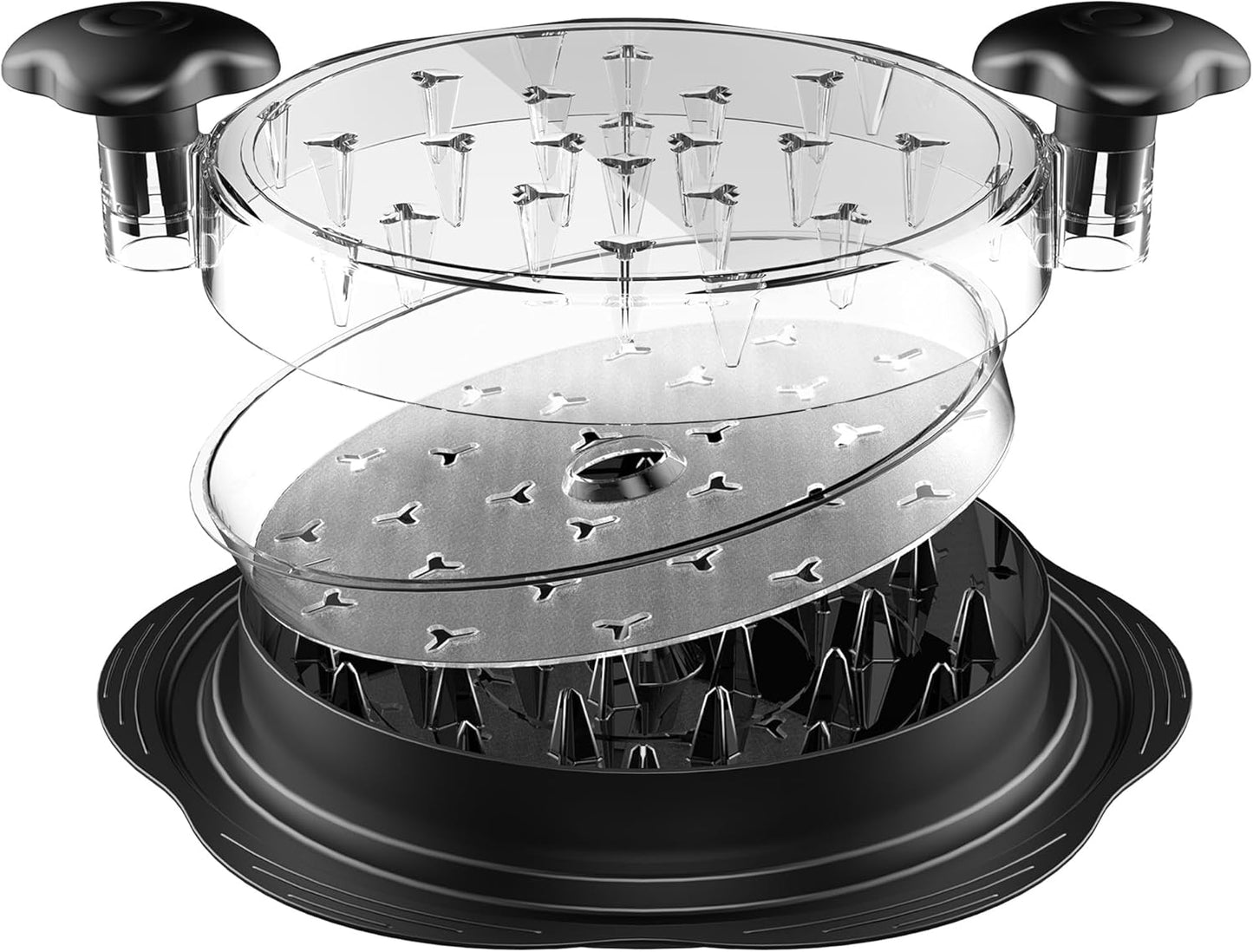SURETIVIAN Chicken Shredder - Ergonomic Design with Removable Plate & Anti-Slip Handle | BPA-Free, Black