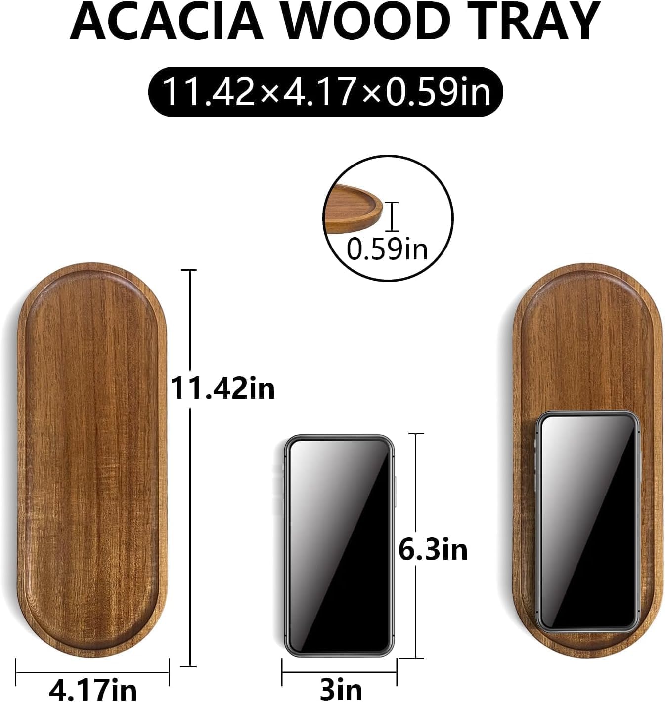 Linwnil Wood Serving Trays Charcuterie Boards Oval Wooden Plates Wood Serving Platter Cheese Dinner Plates Bulk for Dessert Snack Bread Fruit Appetizer Dishes (11.5x4Inch*12Pack)