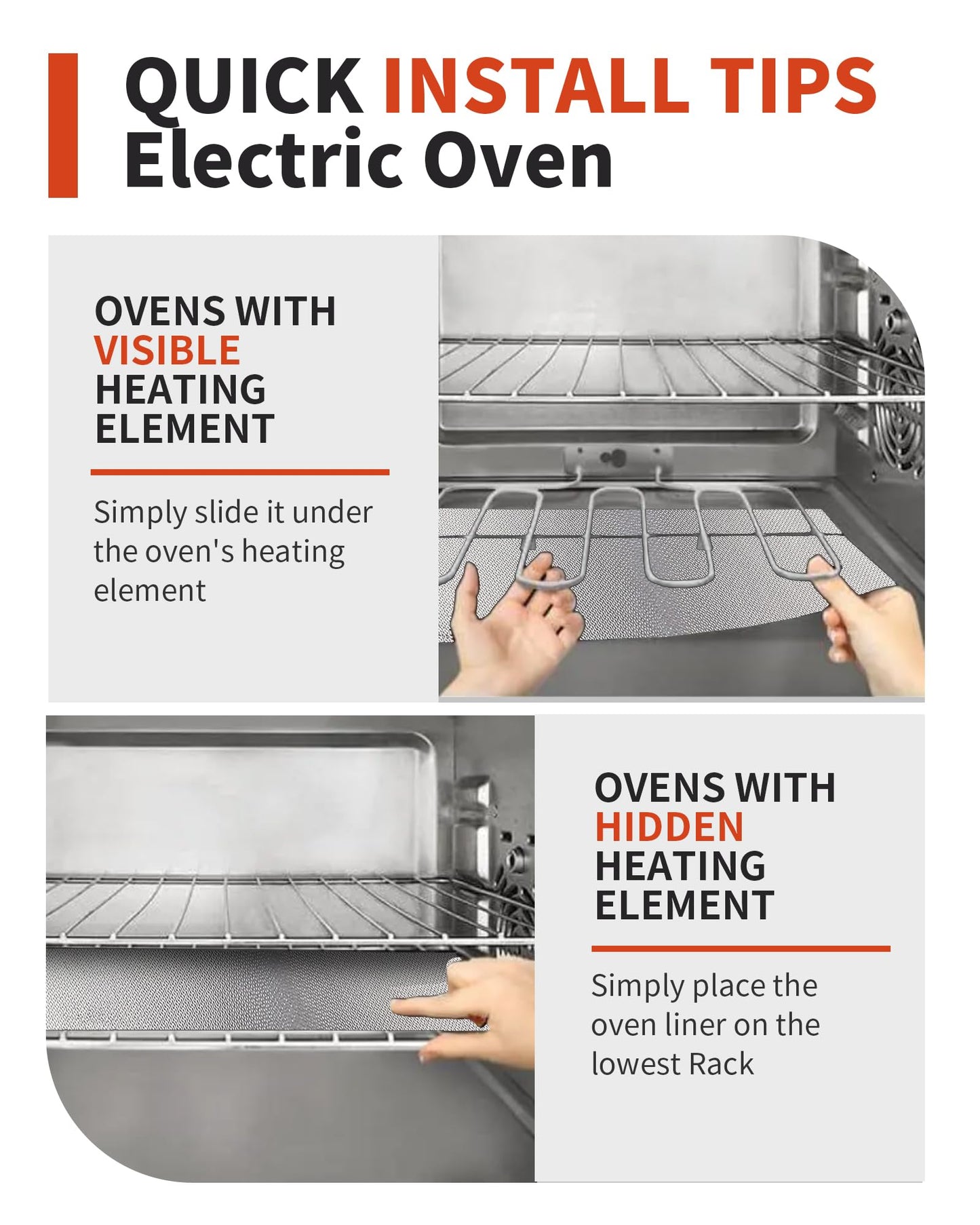 Oven Liners for Bottom of Oven - 2 Pack Large Heavy Duty Oven Mats, 17"x 25" Reusable Matt Liner for Electric, Gas, Toaster Ovens & Grills, BPA & PFOA Free, Kitchen Essentials, Copper
