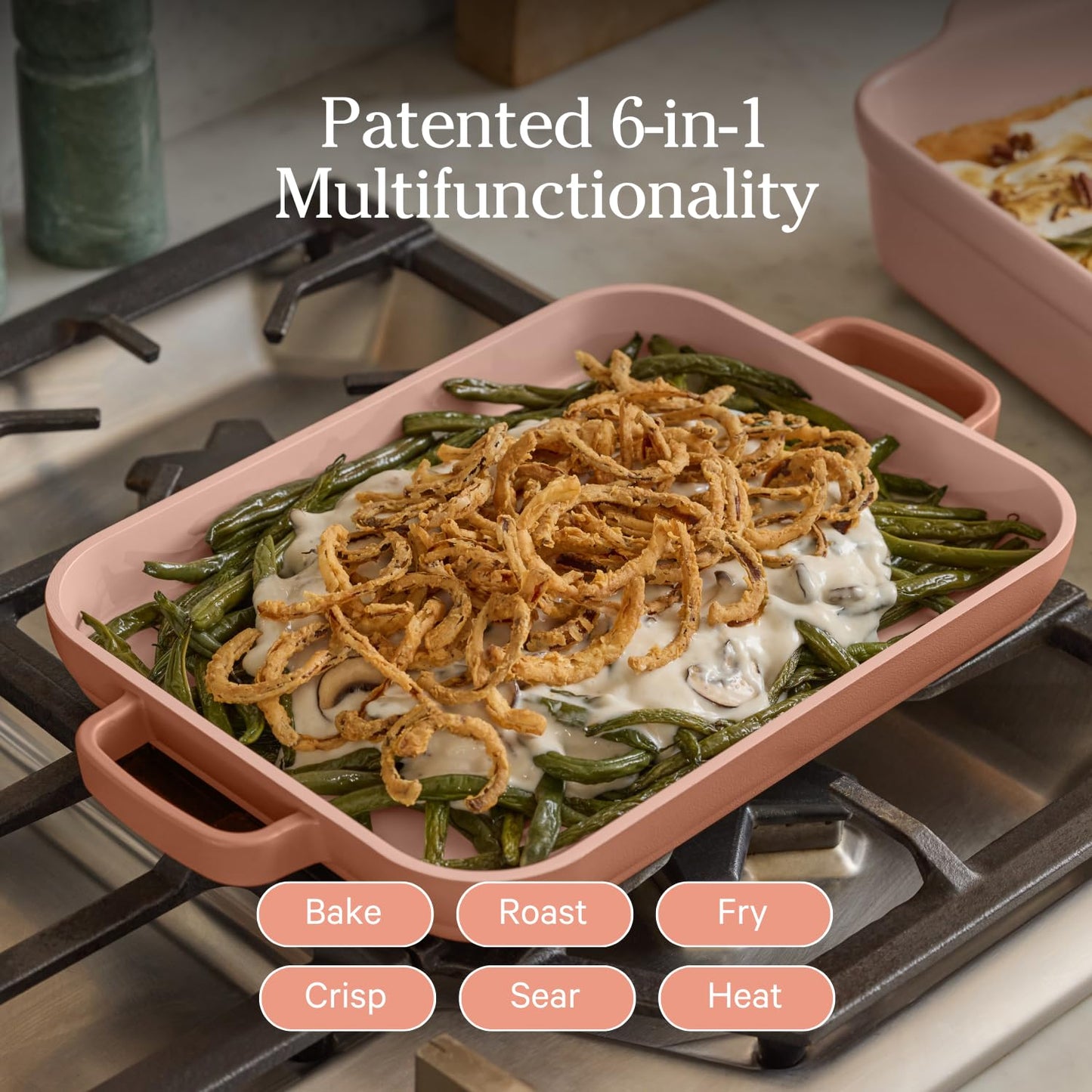 Our Place Mini Griddle Pan | 9" (2 Qt) Nonstick Ceramic Griddle Pan for Stovetop & Oven | PFAS-Free, Oven-Safe up to 450°F, Easy-Grip Handles | Spice