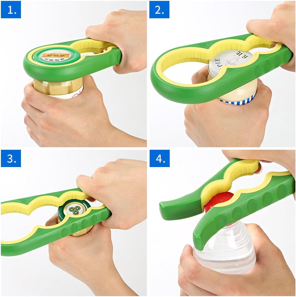 Otstar Jar Opener | Silicone Gripper for Easy Lid Removal - Perfect for Seniors & Arthritis (Green)