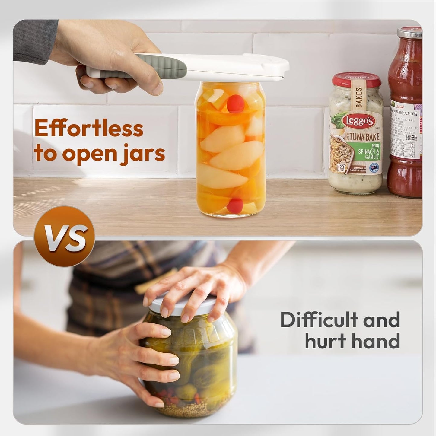 Skiennix Easy Grip Jar Opener - Effortless Bottle & Lid Remover for Seniors | Ideal Kitchen Gadget for Weak Hands