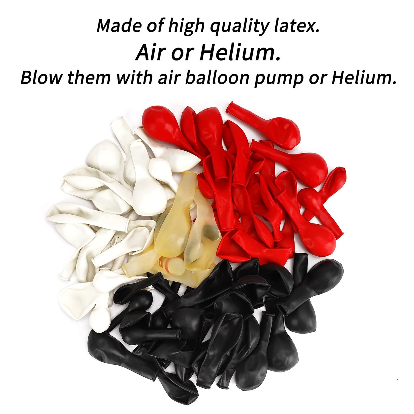 RUBFAC 129pcs Red Black White Balloons Confetti Garland Arch Kit for Graduation BBQ Casino Theme Party Decorations Poker Card Racing Car Birthday Supplies