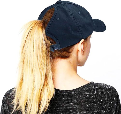 Eohak Ponytail Baseball Hat - Distressed Retro Style for Women | Comfortable Twill Design