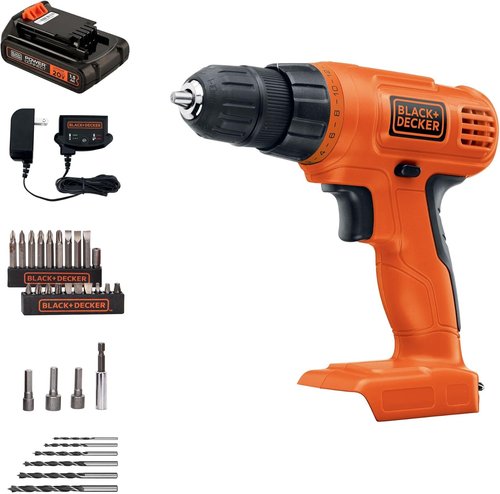 BLACK+DECKER 20V MAX POWERCONNECT Cordless Power Drill & Electric Screwdriver - 30 Piece Bit Set Included