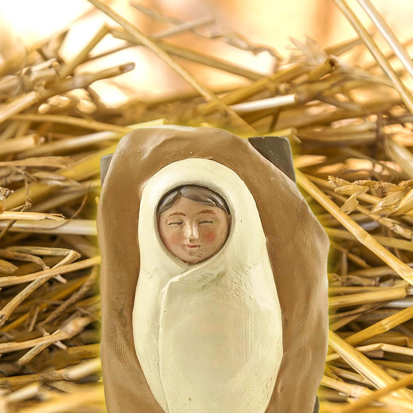 Miniature Holy Family Nativity Figurine - 2.56 Inch Tabletop Christmas Decoration