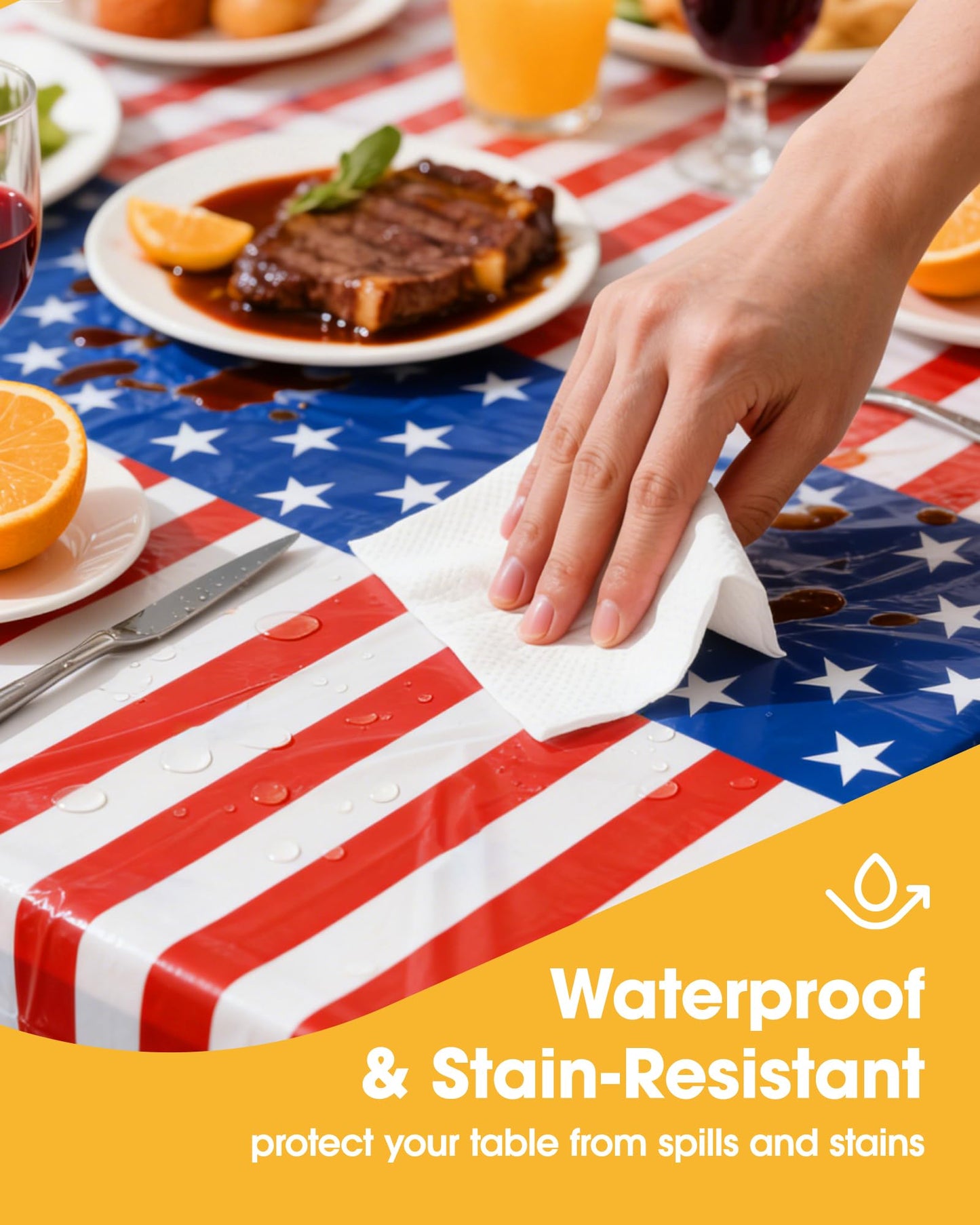 Niuara Football Party Decorations Plastic Table Cloth - 4 Pack 54" × 108" Rectangle Superbowl Disposable Tablecloths for 6FT Tables, Table Cover for Party, Holiday & Gathering Use