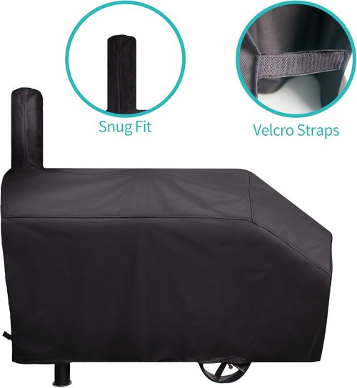 i COVER Grill Smoker Cover - Heavy Duty Waterproof Canvas for Charcoal & Pellet Grills | Fits Dyna-Glo Models