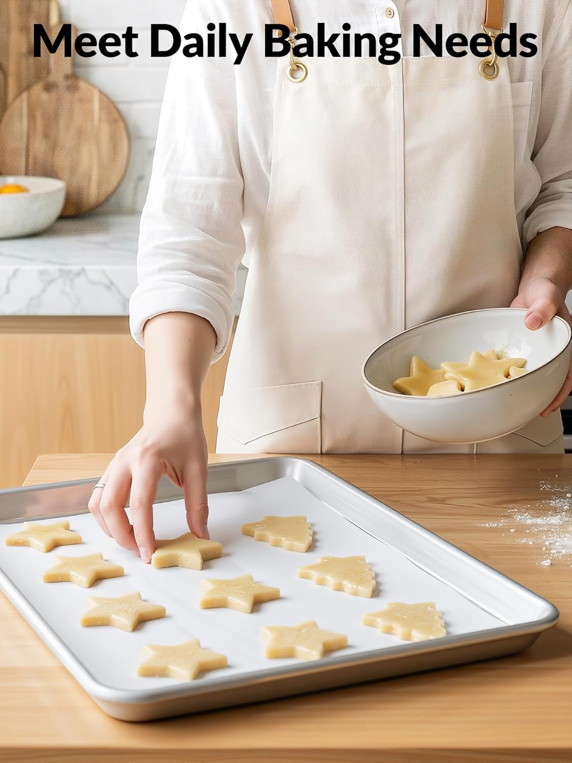 SMARTAKE Parchment Paper Baking Sheets - 200 Pcs Non-Stick Precut, 12x16 Inch for Baking, Grilling & Air Frying